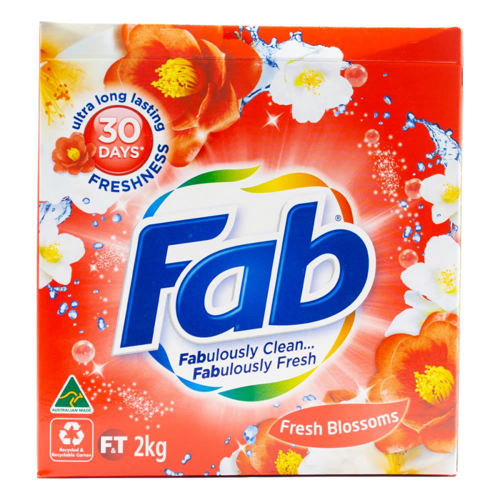 Fab Front & Top Loader Fresh Blossoms Laundry Powder 2kg