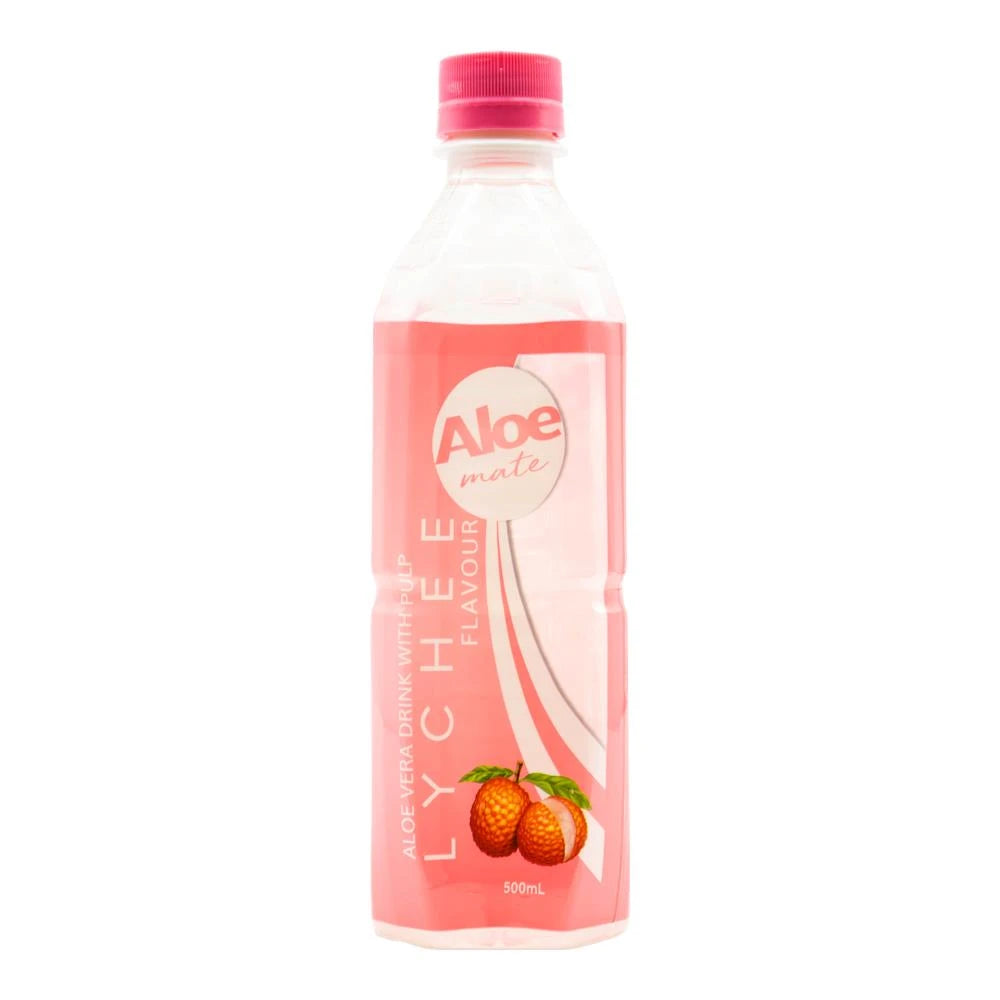 20 Pack x Aloe Mate 500mL Aloe Vera Drink Lychee