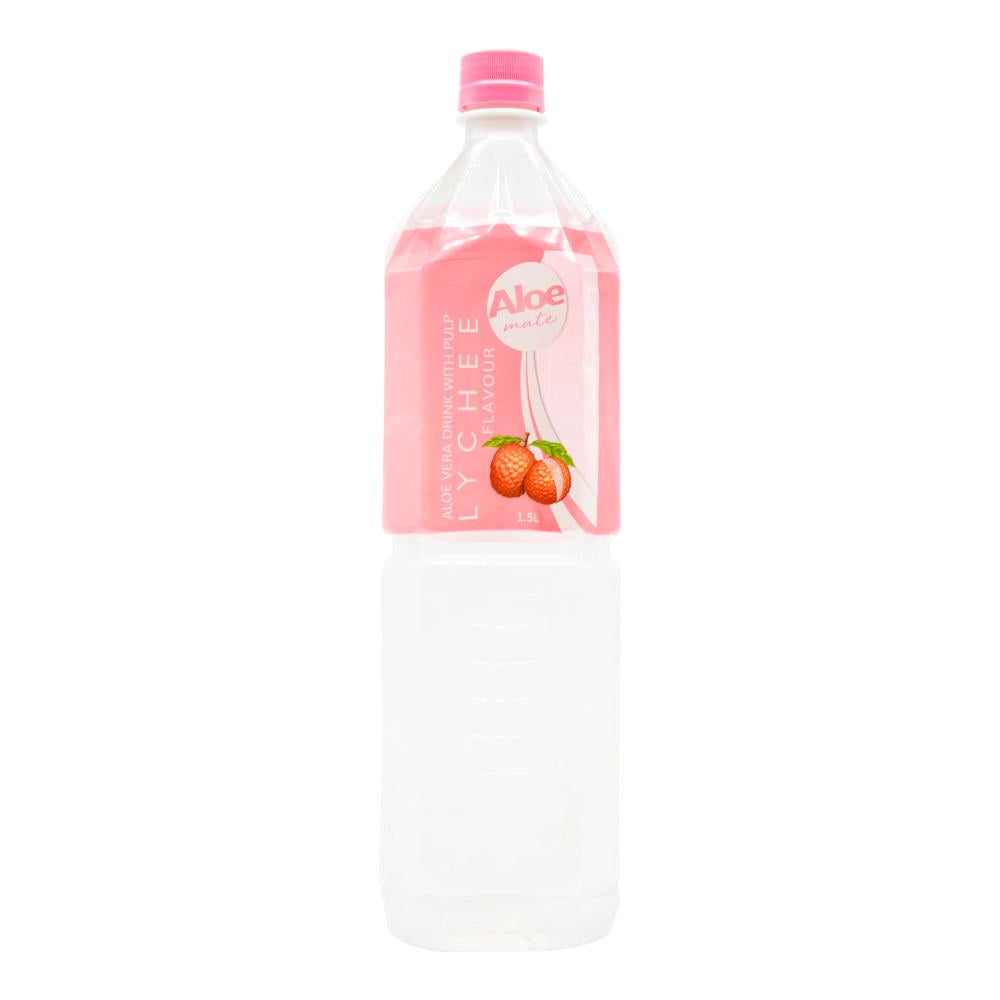12 Pack x Aloe Mate 1.5L Aloe Vera Drink Lychee