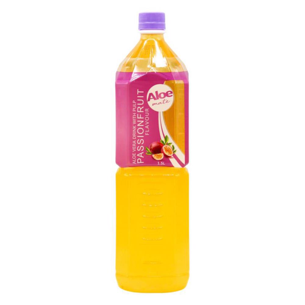 12 Pack x Aloe Mate 1.5L Aloe Vera Drink Passion Fruit