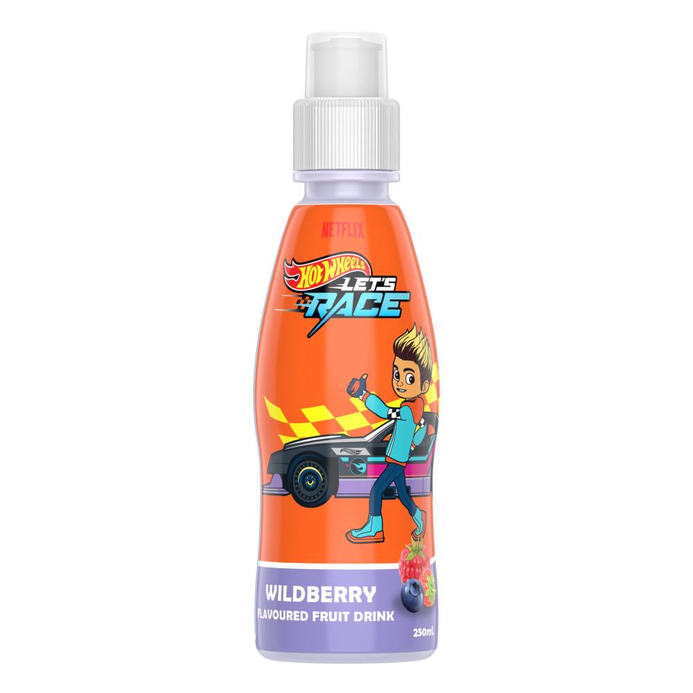 24 Pack x Fruity Burst 250ml Hot Wheels Wildberry