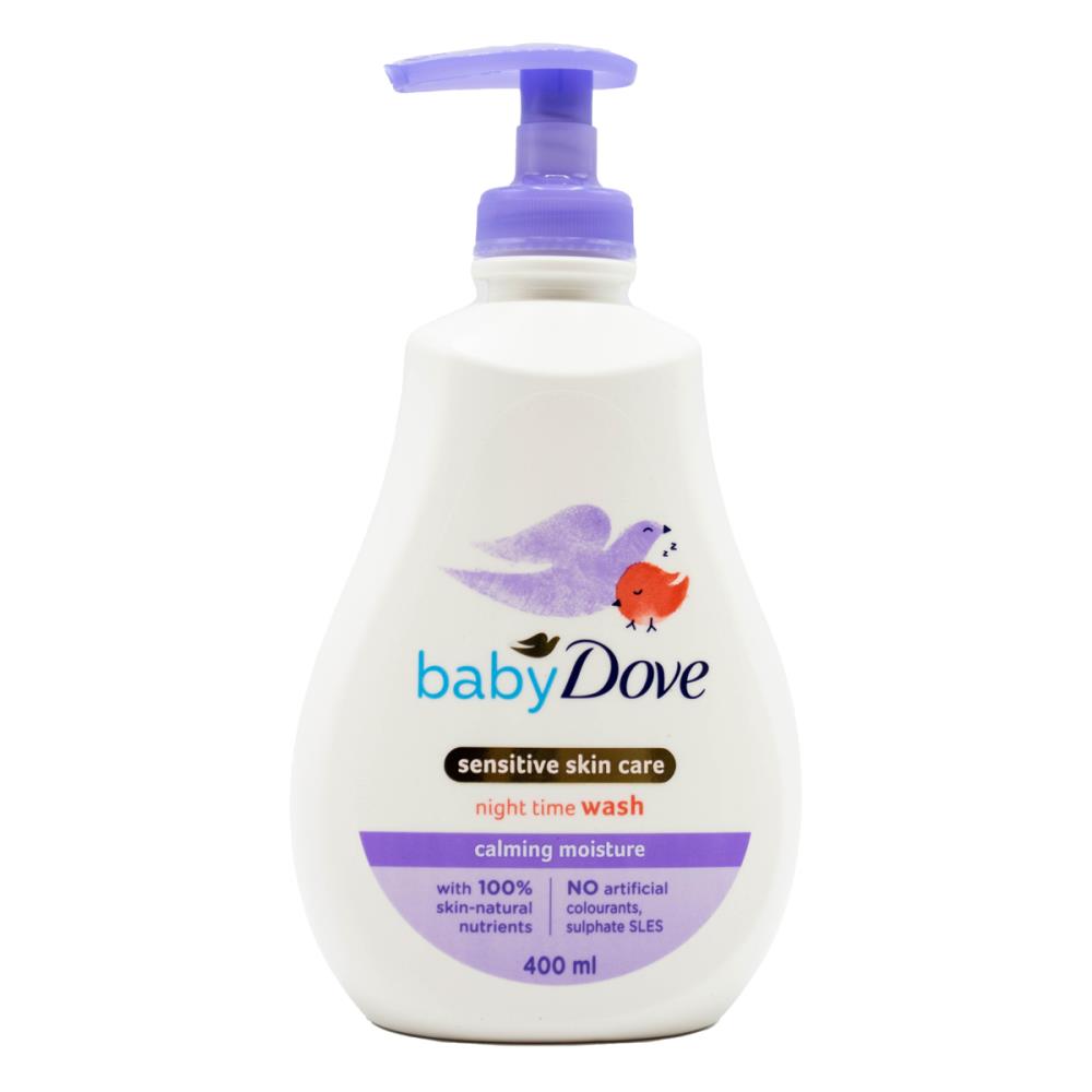 2 x Dove Baby Calming Moisture Night Time Wash Sensitive Skin Care 400mL