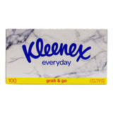 3 x Kleenex Everyday Tissues Grab and Go 2 Ply 20.5cm x 19.5cm PK100