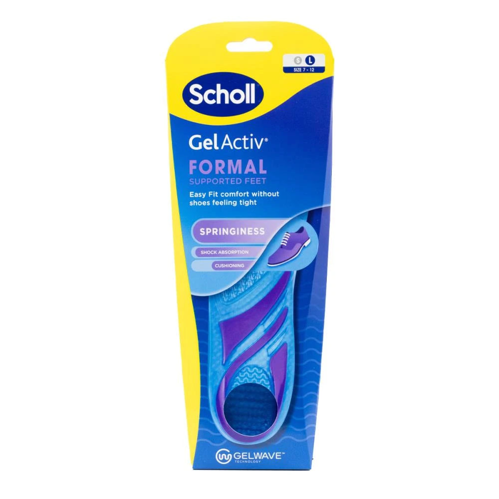 Scholl 1 Pair Gel Activ Formal Supported Feel Springiness  Gelwave Technology Size L 7-12
