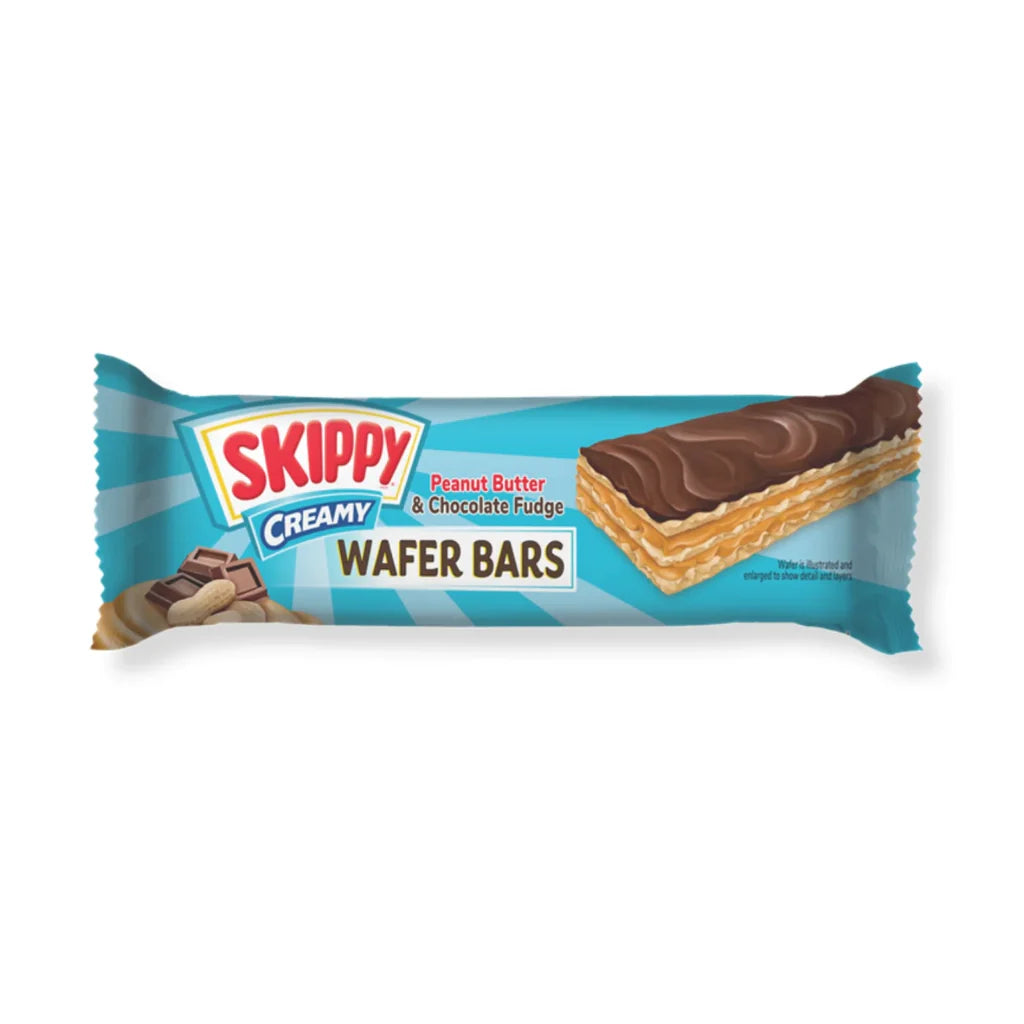 22 Pack x Skippy Creamy Peanut Butter & Chocolate Fudge Wafer Bars - 36g