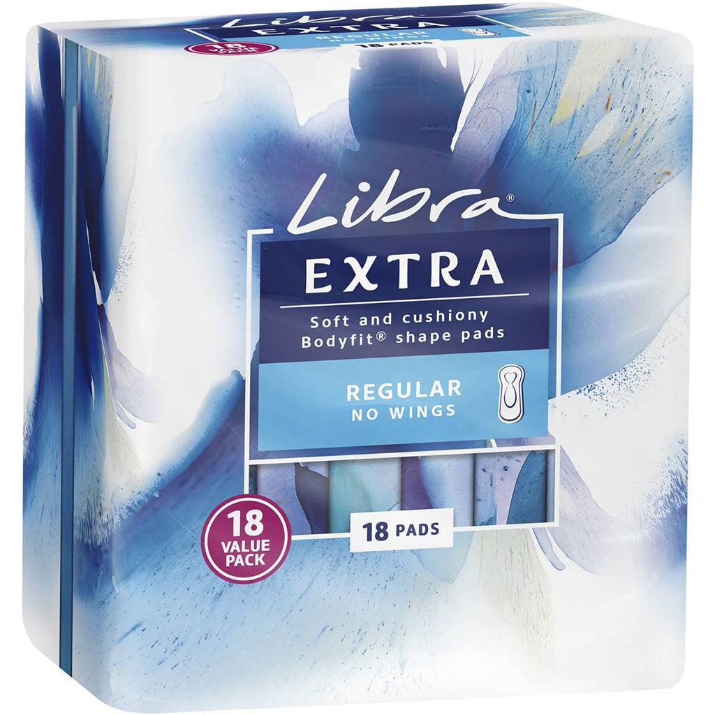 Libra Extra Regular Pads No Wings 18 Pack