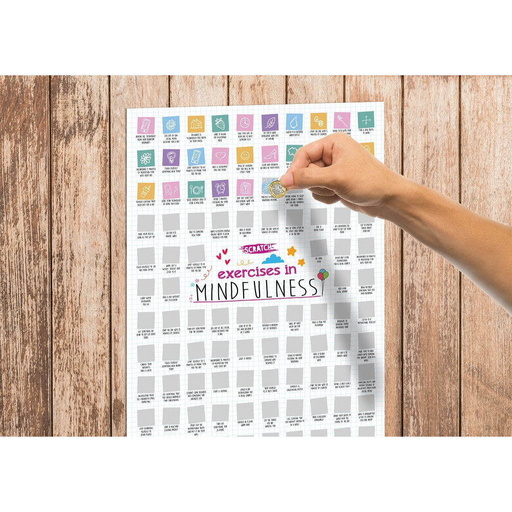 Scratch Poster - 100 Exercises in Mindfulness