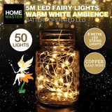 5 Metre LED Fairy String Lights - 2 Pack