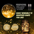 5 Metre LED Fairy String Lights - 2 Pack