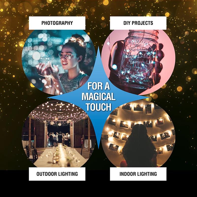 5 Metre LED Fairy String Lights - 2 Pack