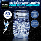 5 Metre LED Fairy String Lights - 2 Pack