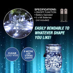 5 Metre LED Fairy String Lights - 2 Pack