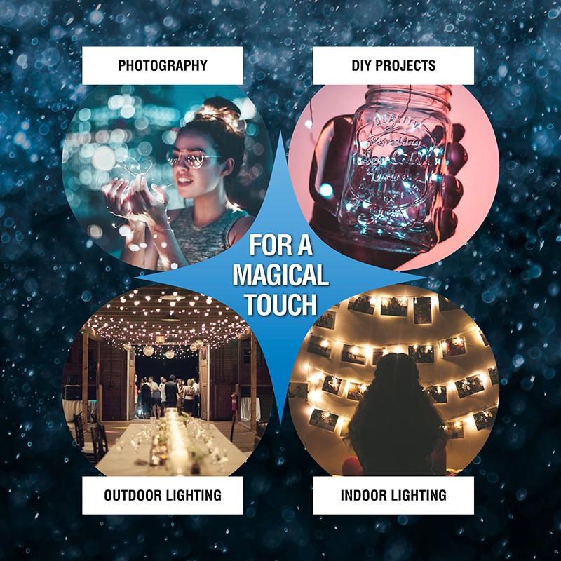 5 Metre LED Fairy String Lights - 2 Pack