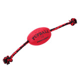 Paws & Claws Footy Oxford Rope Tugger Squeaky Plush - 75x25x20cm