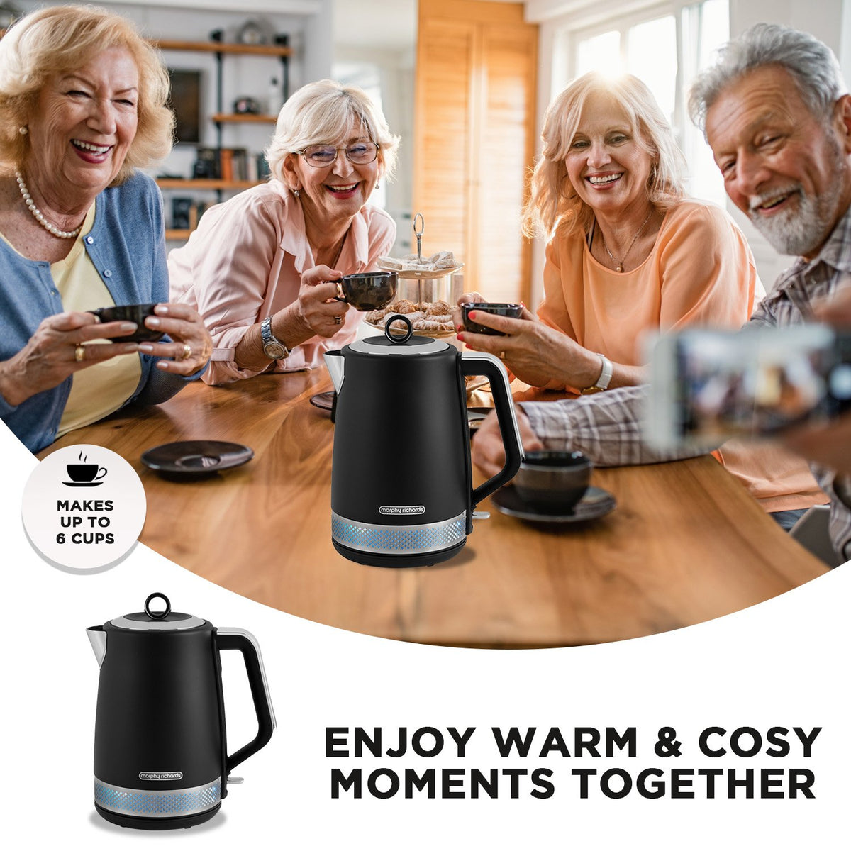 Morphy Richards 1.7L Illumination Jug Kettle - Black