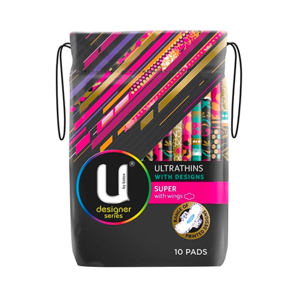 3 Pack x U By Kotex Ultrathins Designs Super w/ Wings 10pc