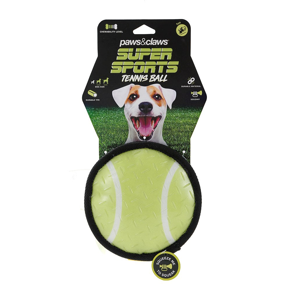 Paws & Claws Super Sports TPR Covered Oxford Tennis Ball - 15x4.5cm