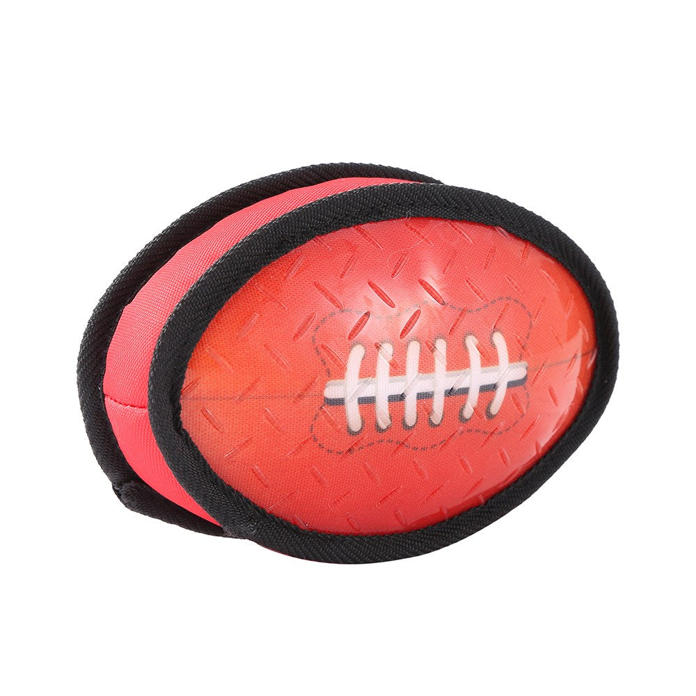 Paws & Claws Super Sports TPR Covered Oxford Football - 18x12.5x4.5cm