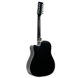 Karrera 12-String Acoustic Guitar with EQ - Black