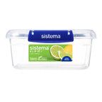 3 x Sistema Klip It Rectangular Food Storage Container - 1L