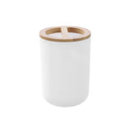 Boxsweden Bano Toothbrush Holder with Bamboo Top - 7.5x7.5x10.5cm