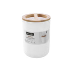 Boxsweden Bano Toothbrush Holder with Bamboo Top - 7.5x7.5x10.5cm
