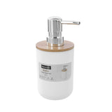 Boxsweden Bano Soap Dispenser with Bamboo Top - 330ml - 7.5x7.5x16cm