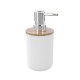 Boxsweden Bano Soap Dispenser with Bamboo Top - 330ml - 7.5x7.5x16cm