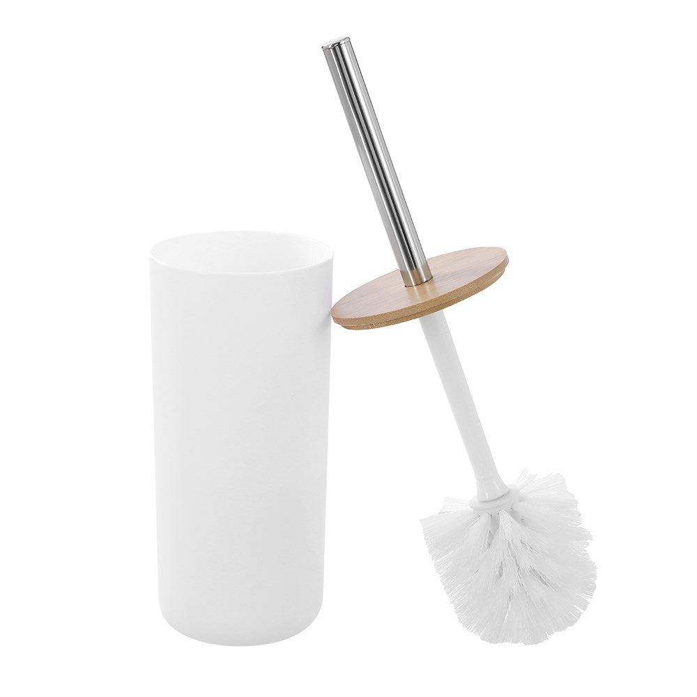 Boxsweden Bano Toilet Brush Holder with Bamboo Top - 10.5x10.5x35cm