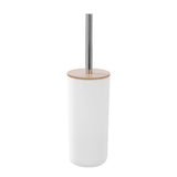 Boxsweden Bano Toilet Brush Holder with Bamboo Top - 10.5x10.5x35cm