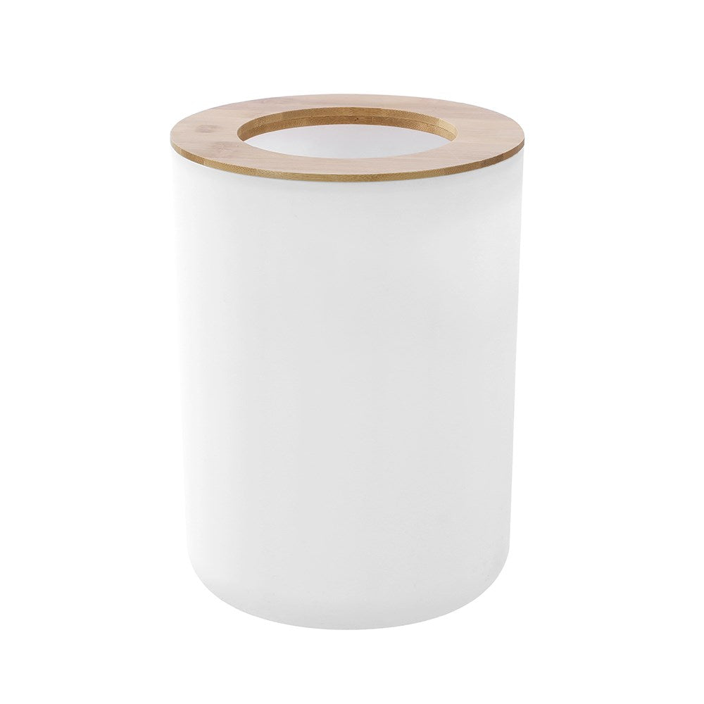 Boxsweden Bano Bathroom Bin with Bamboo Top - 19.5x19.5x26cm