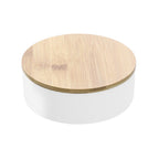 Boxsweden Bano Round Jewellery Organiser Box with Mirror Top - 14x14x5cm