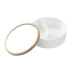 Boxsweden Bano Round Jewellery Organiser Box with Mirror Top - 14x14x5cm