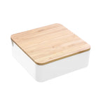Boxsweden Bano Square Jewellery Organiser Box with Mirror Top - 14x14x5cm