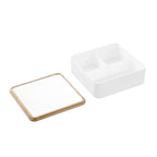 Boxsweden Bano Square Jewellery Organiser Box with Mirror Top - 14x14x5cm