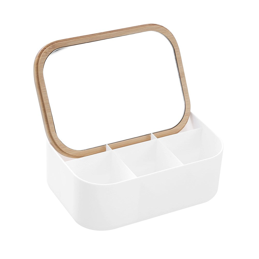 Boxsweden Bano Rectangular Jewellery Organiser Box with Mirror Top - 15.5x12x6cm