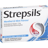 Strepsils Menthol & Mint Flavour Lozenges 16 Pack