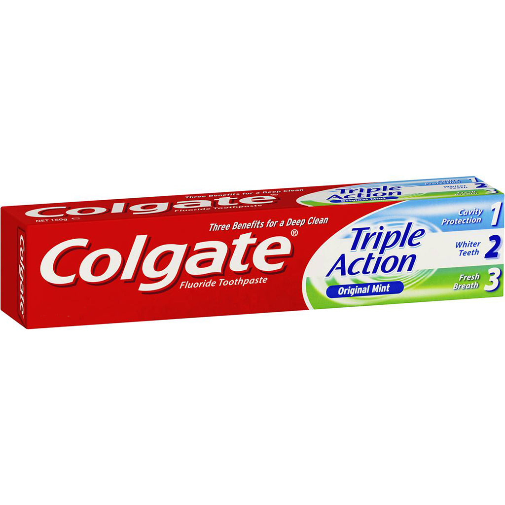 6 Pack x Colgate Triple Action Original Mint Toothpaste 160g