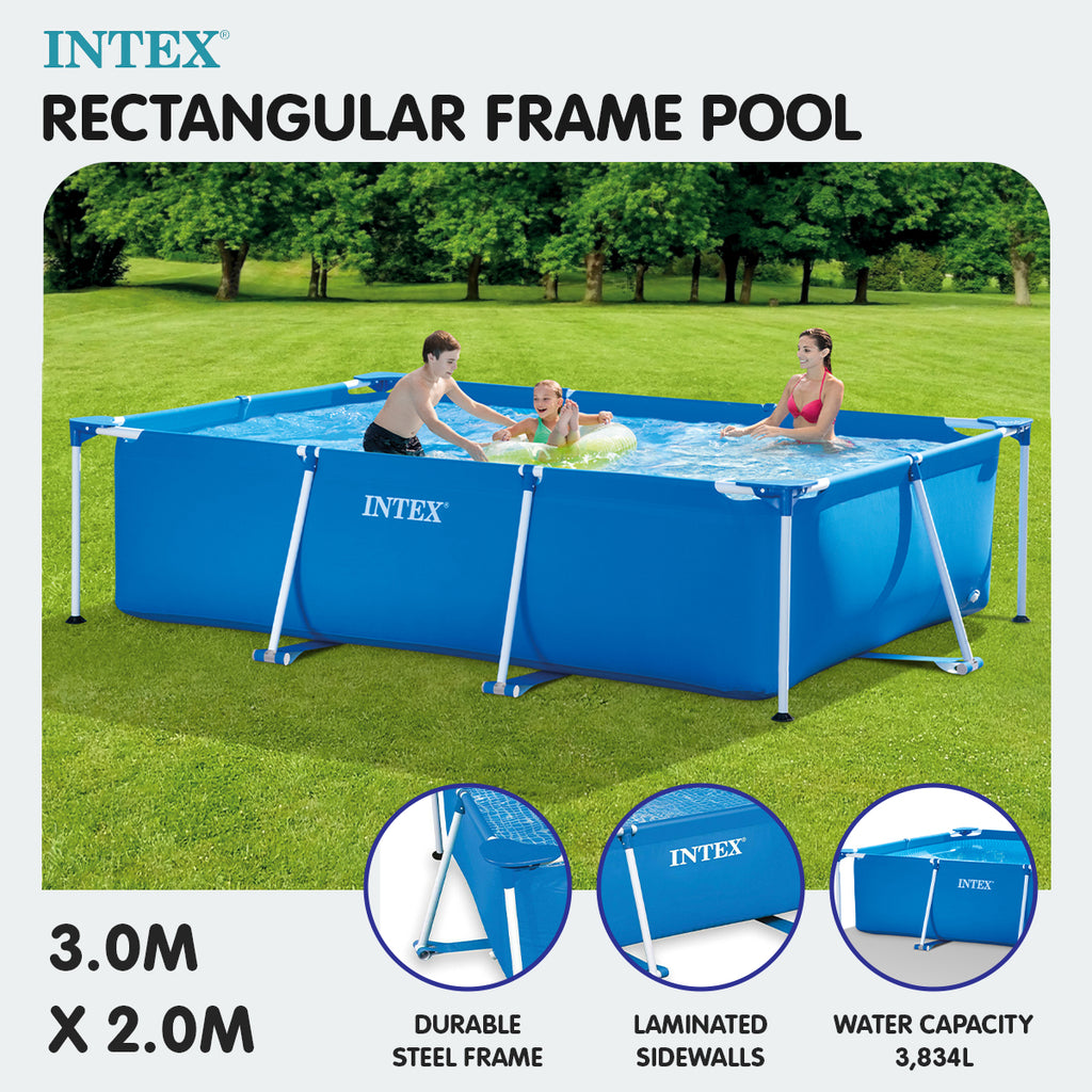 Intex 28272AU Above Ground Swimming Pool Rectangular 3m x 2m