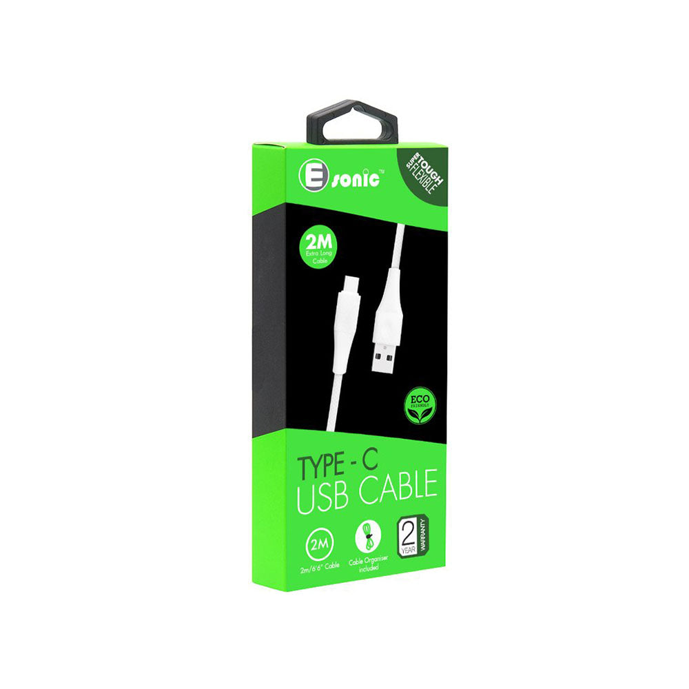 Esonic Eco Friendly Type-C to Type-C Cable - 2m (White)