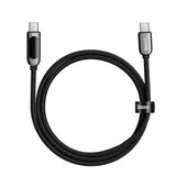 Baseus LED Display Type-C to Type-C Fast Charging Data Cable 100W 1m - Black