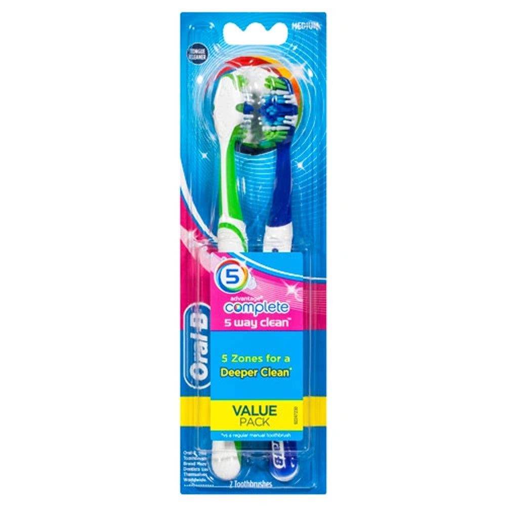 6 Pack x Oral-B Advantage Complete 5 Way Clean 2pc Medium