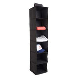 6 Shelf Jumper Organiser - Black