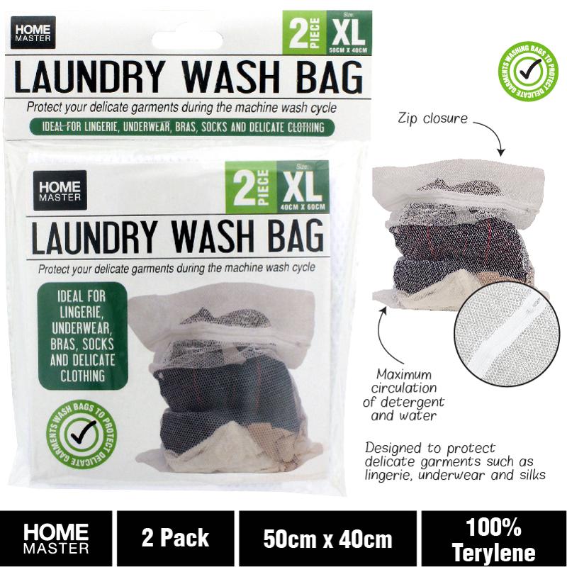 Home Master Laundry Wash Bag - 50x40cm - 2 Pack
