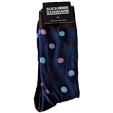 Sock Standard - Blue/Coloured Polka