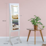 LED Hollywood Style Jewellery Mirror Standing Cabinet