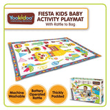 Yookidoo Fiesta Kids Baby Activity Playmat to Bag with Musical Rattle