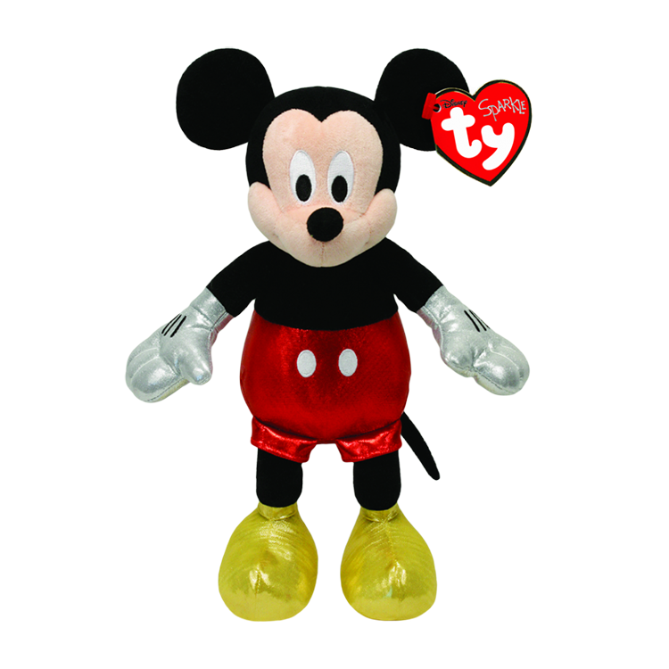 Ty Beanie Babies Collection 8" Disney Mickey Red Sparkle Plush Toy