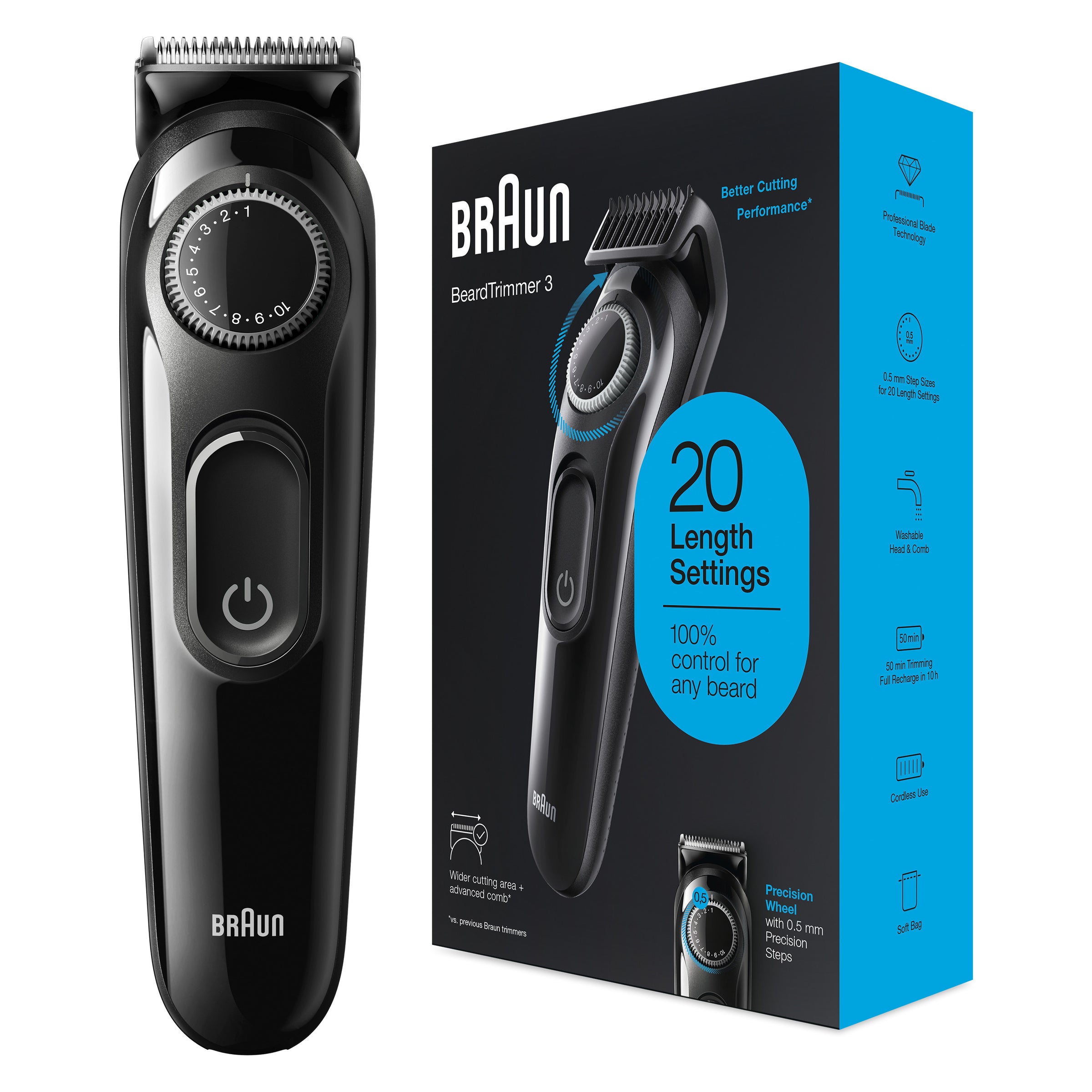 Braun BeardTrimmer 3 - Black BT3300