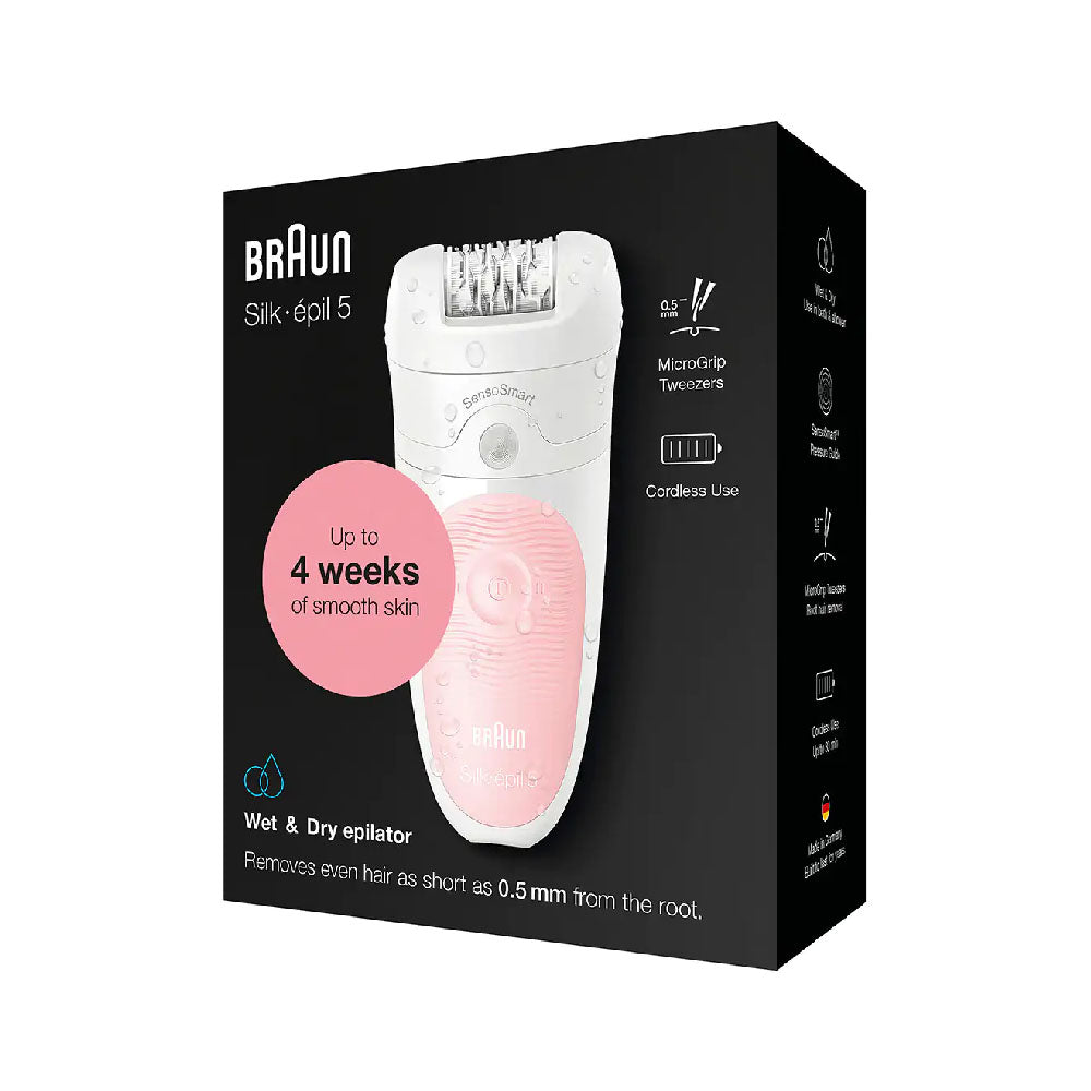 Braun Silk Epilator 5 For Beginners - White/Pink